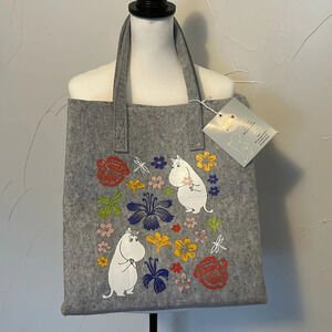 Moomin Tote Felt Gray NWT